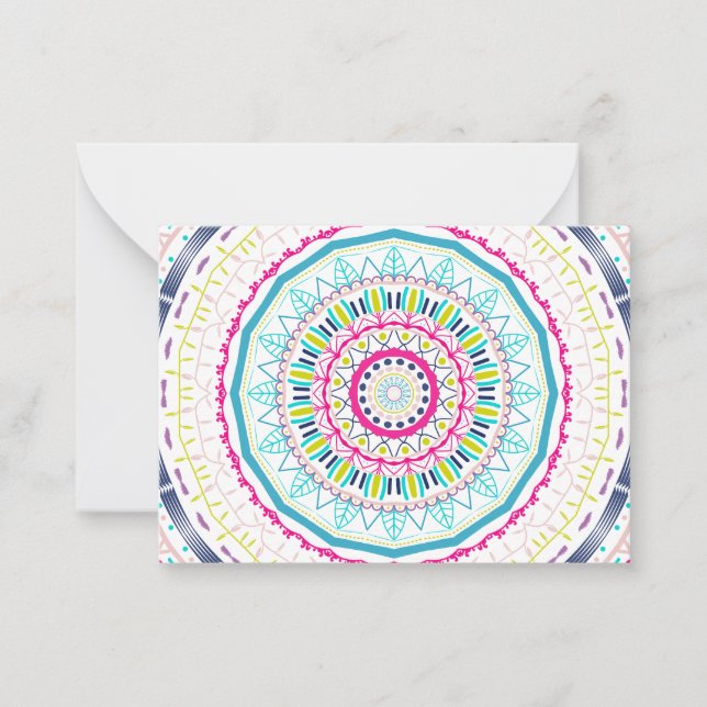 colorful mandala note card (Front)