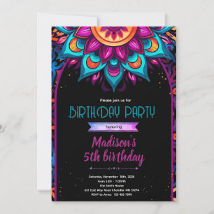 Colorful Mandala Party Invitation