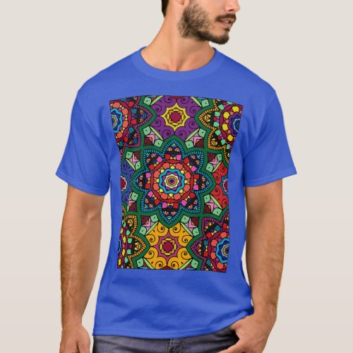 Colorful Mandala Pattern T_Shirt