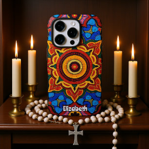 Colorful Mandala Patterns with Symmetrical Floral iPhone 16 Pro Case