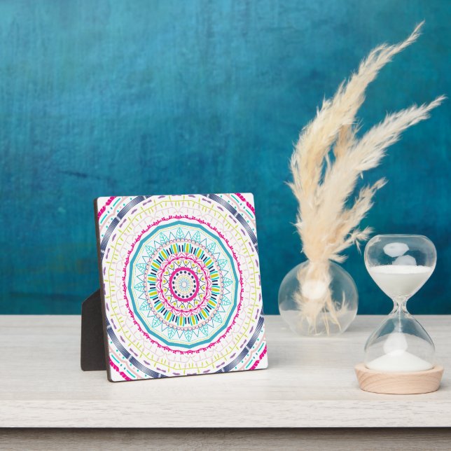 colorful mandala plaque (Insitu)
