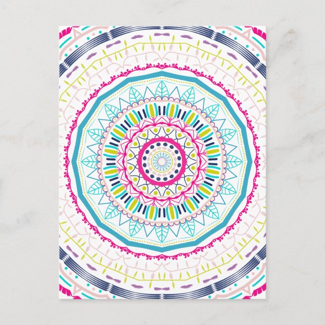 colorful mandala postcard (Front)