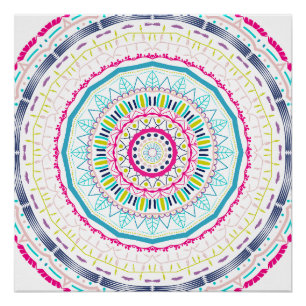colorful mandala poster