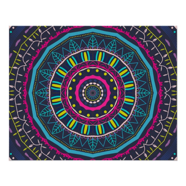 colorful mandala poster (Front)