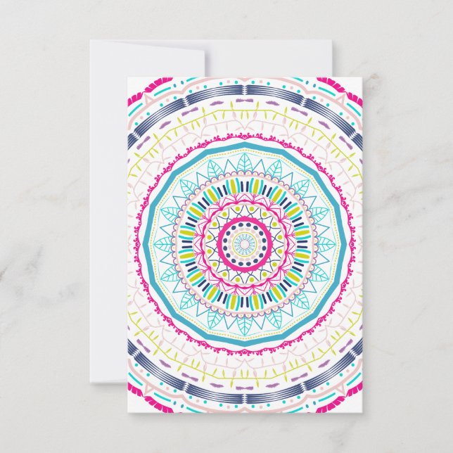 colorful mandala RSVP card (Front)