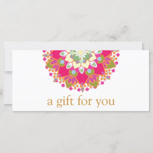 Colorful Mandala Salon Spa Gift Certificate