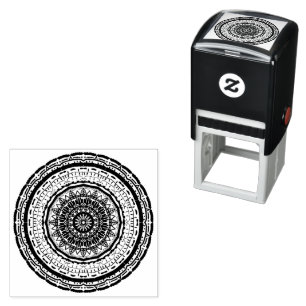 colorful mandala self-inking stamp