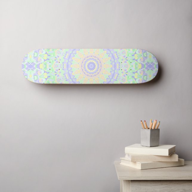 Colorful Mandala Skateboard (Wall Art (Horz))