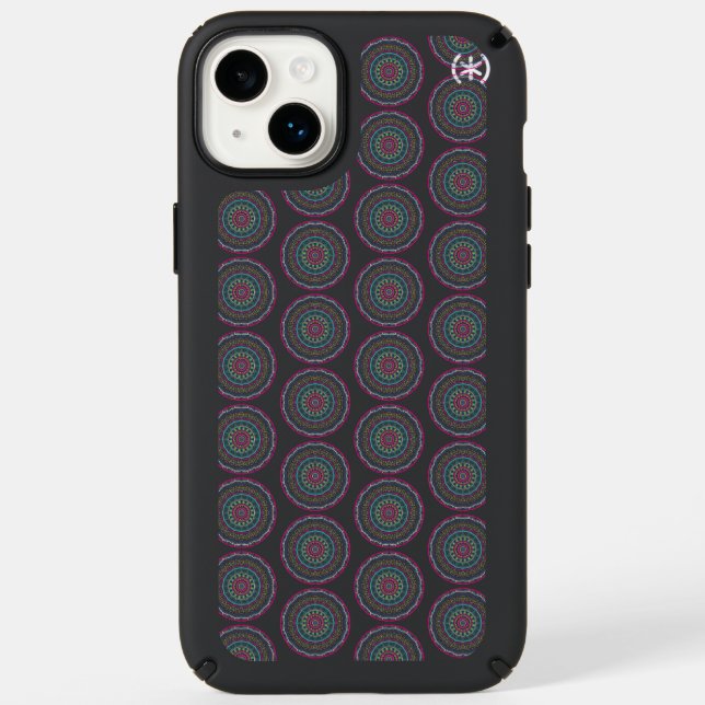 colorful mandala speck iPhone case (Front)