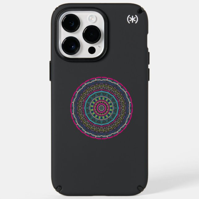 colorful mandala speck iPhone case (Front)