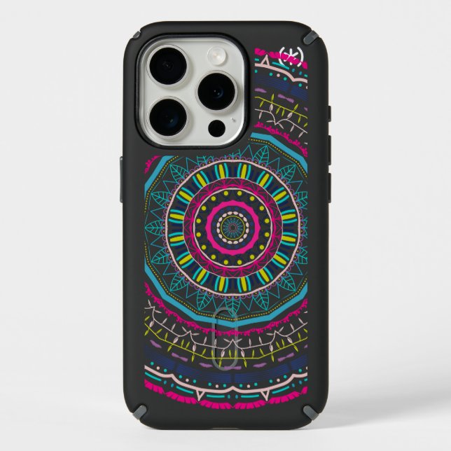 colorful mandala speck iPhone case (Front)