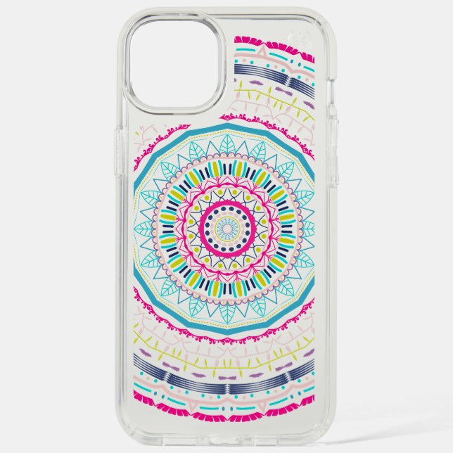 colorful mandala speck iPhone case (Front)