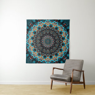 Colorful mandala tapestry