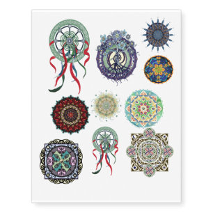 Colorful Mandala Temporary Tattoo Stickers