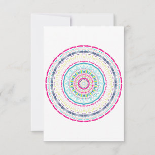 colorful mandala thank you card
