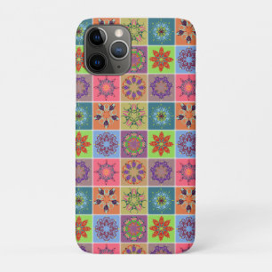 Colorful Mandala Tile Pattern – Boho Geometric iPhone 11 Pro Case