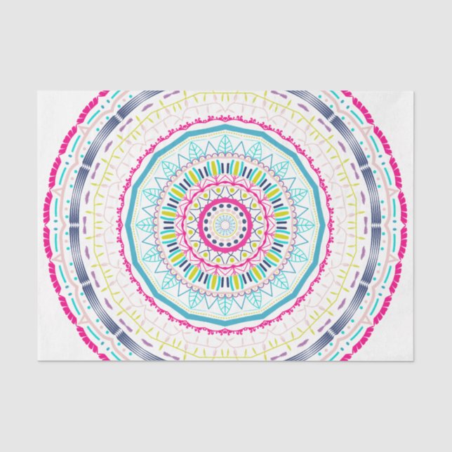 colorful mandala tissue paper (Front)