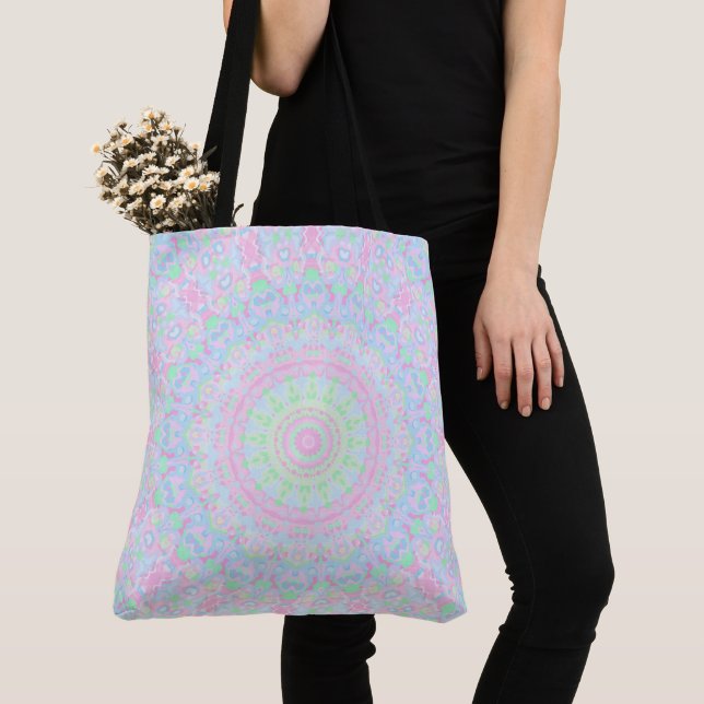 Colorful Mandala Tote Bag (Close Up)