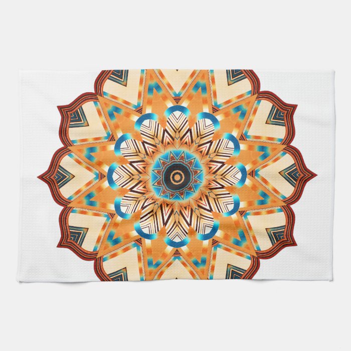 Colorful mandala towel