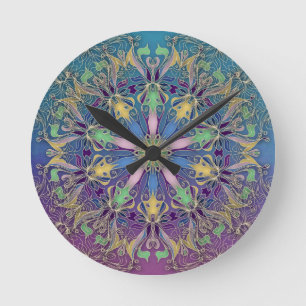 Colorful Mandala Wall Clock