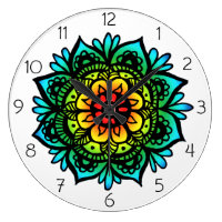Colorful Mandala Wall Clock