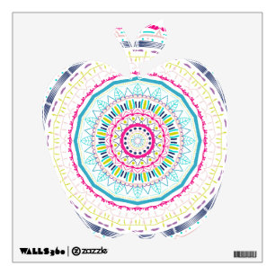 colorful mandala wall decal