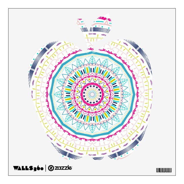 colorful mandala wall decal (Front)
