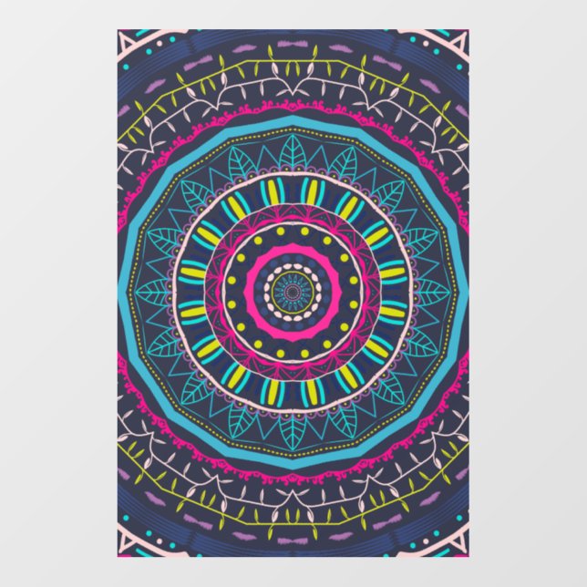colorful mandala wall decal  (Front)