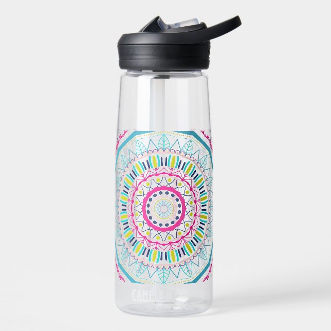 colorful mandala water bottle (Left)
