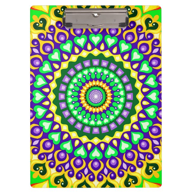 Colorful mandala with vibrant colours  clipboard (Front)