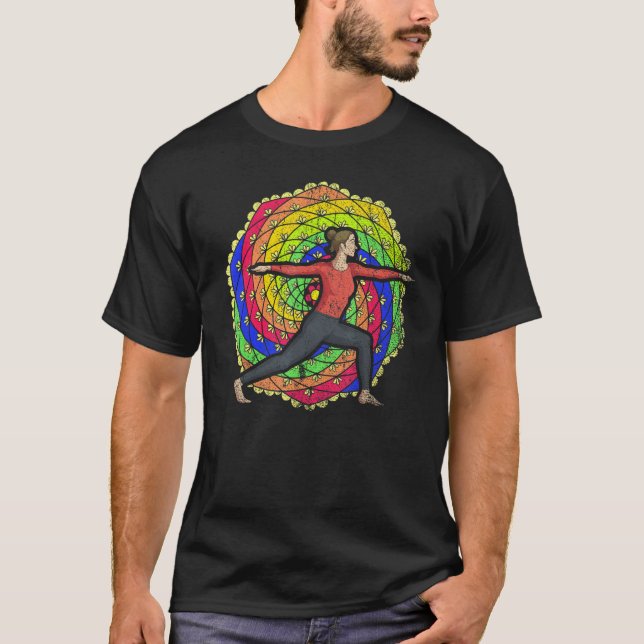 Colorful Mandala Zen Buddhist Yogi Spiritual Medit T-Shirt (Front)