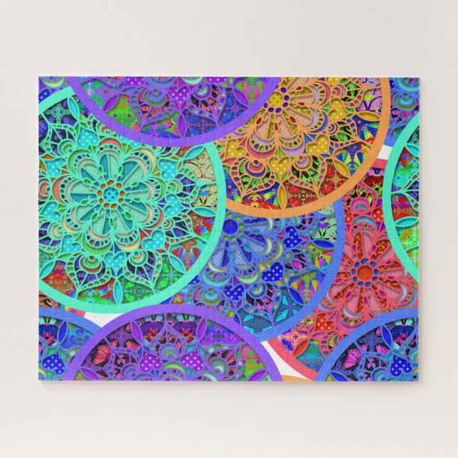 Colorful Mandalas | Boho Style Jigsaw Puzzle (Horizontal)