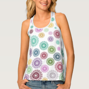 Colorful Mandalas In A Random Sort Tank Top