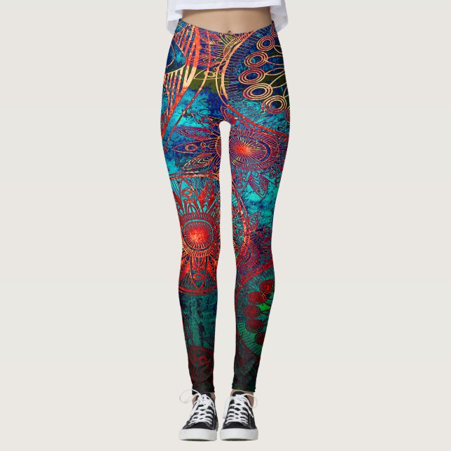 Colorful mandalas leggings (Front)