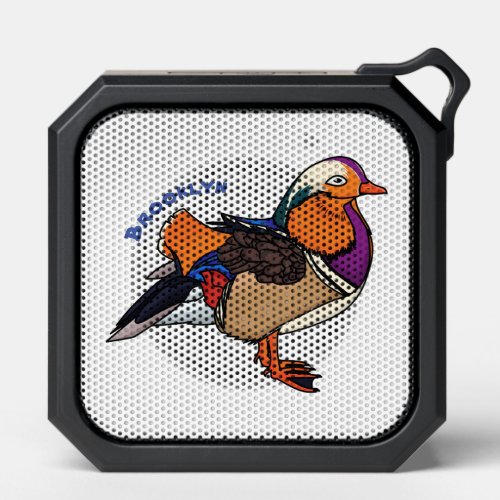 Colorful mandarin duck illustration bluetooth speaker