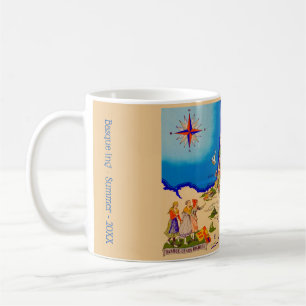 Colorful Map Basque Region of Spain Mug