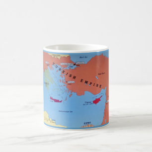 Colorful Map of The Turkish Empire Mug
