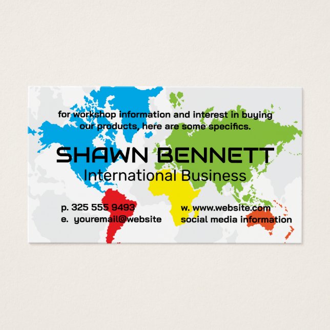 Colorful Map of the World (Front)