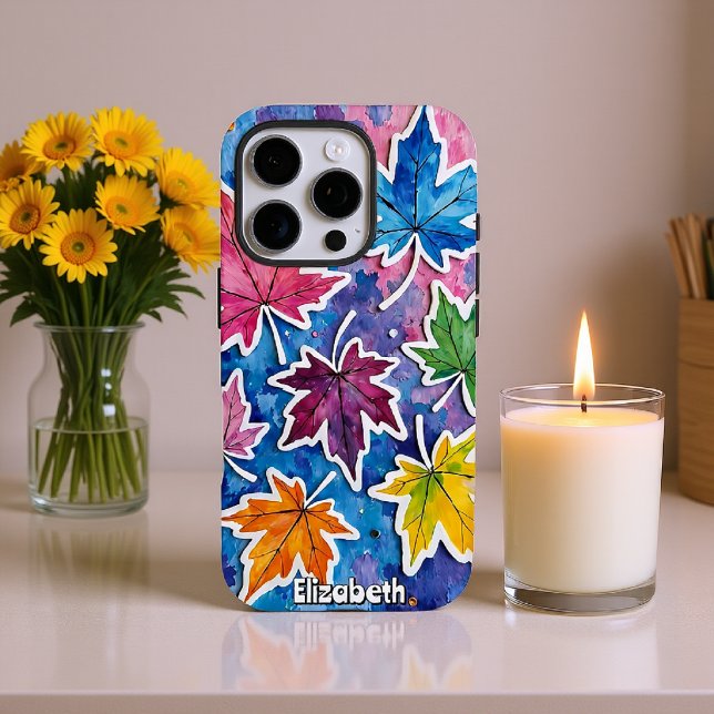 Colorful Maple Leaf Art Iphone Case (Creator Uploaded)