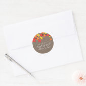 Colorful Maple Leaf Fall Autumn Wedding Sticker (Envelope)