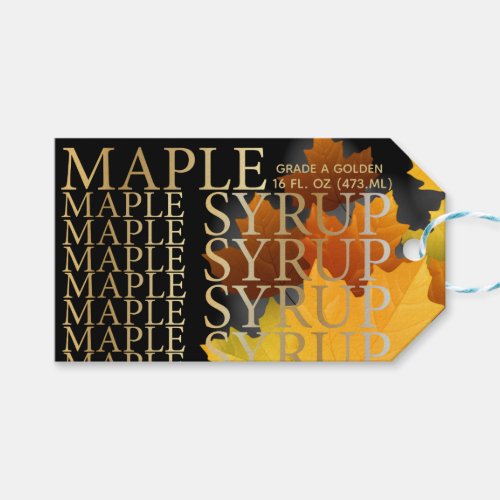 Colorful Maple Leaf Product Tag 