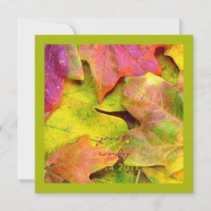 Colorful Maple Leaves/fall wedding invitations