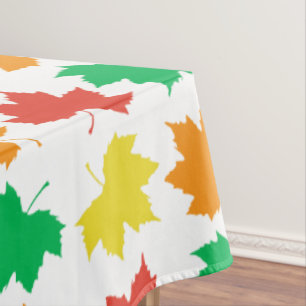 Colorful maple leaves pattern tablecloth