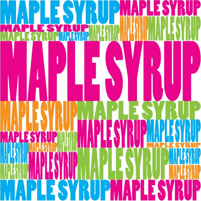 Colorful Maple Syrup Photo Cut Outs