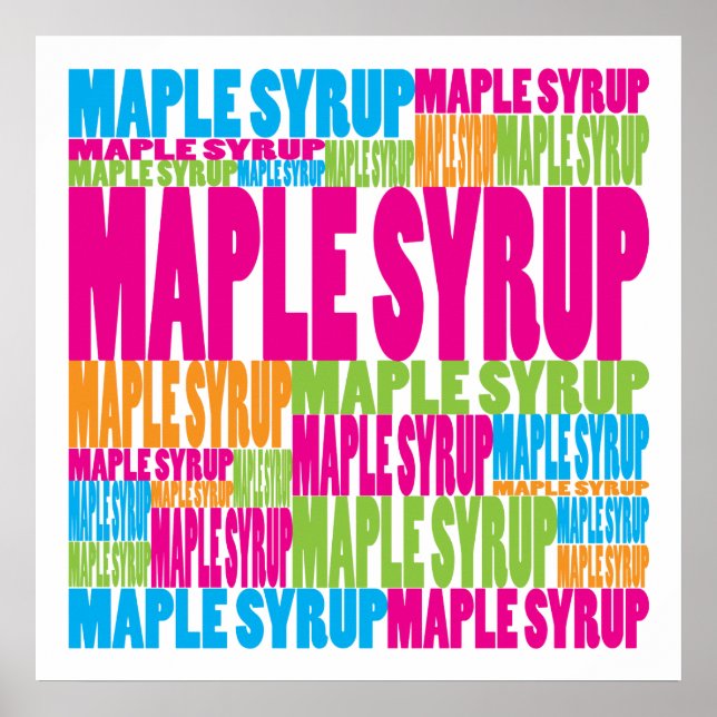 Colorful Maple Syrup Poster (Front)