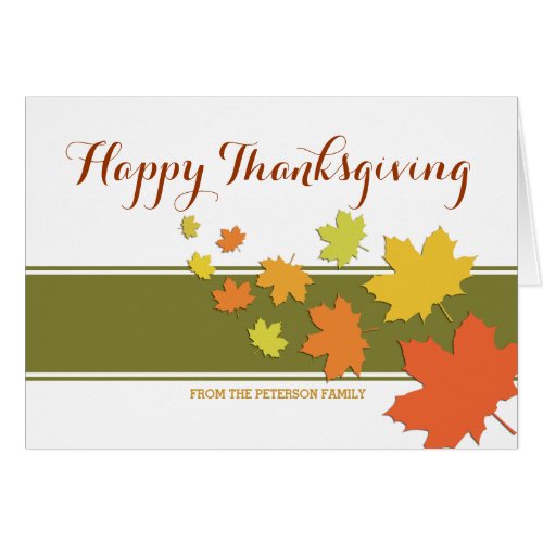 Colorful Maples Happy Thanksgiving - Pretty autumn leaves design for this Thanksgiving greeting