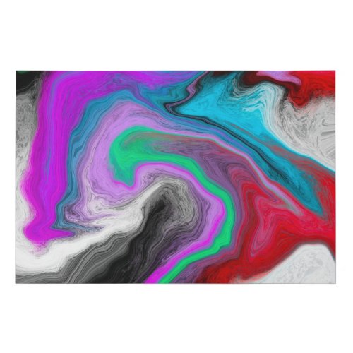 Colorful Marble Art Explosion  Faux Canvas Print