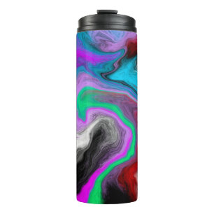 Colorful Marble Art Explosion Thermal Tumbler