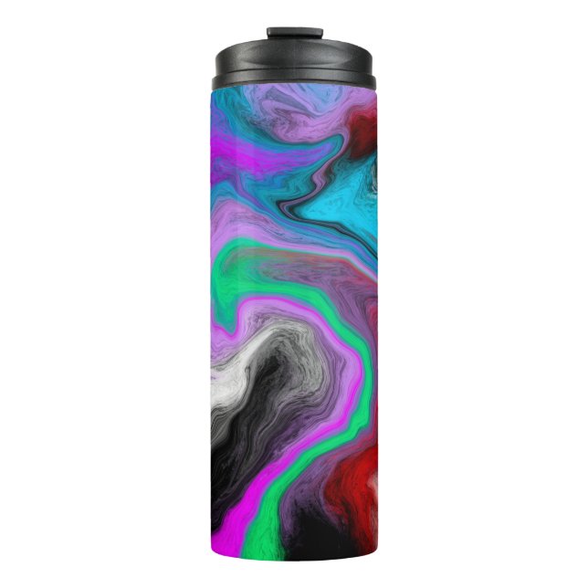 Colorful Marble Art Explosion  Thermal Tumbler (Front)