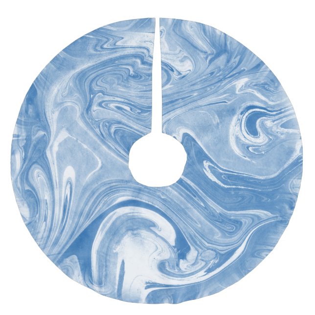 Colorful Marble Art Pattern. Brushed Polyester Tree Skirt (Front)